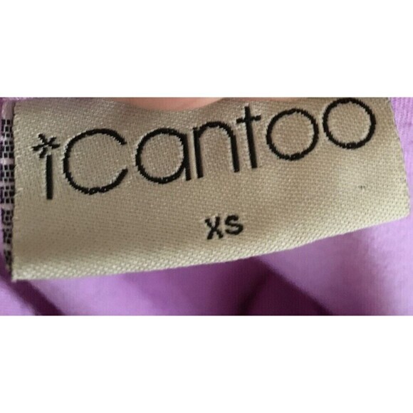 Icantoo Purple Size Extra Small Dress Womens Paisley Knee Length 100% Cotton NEW - Picture 8 of 9